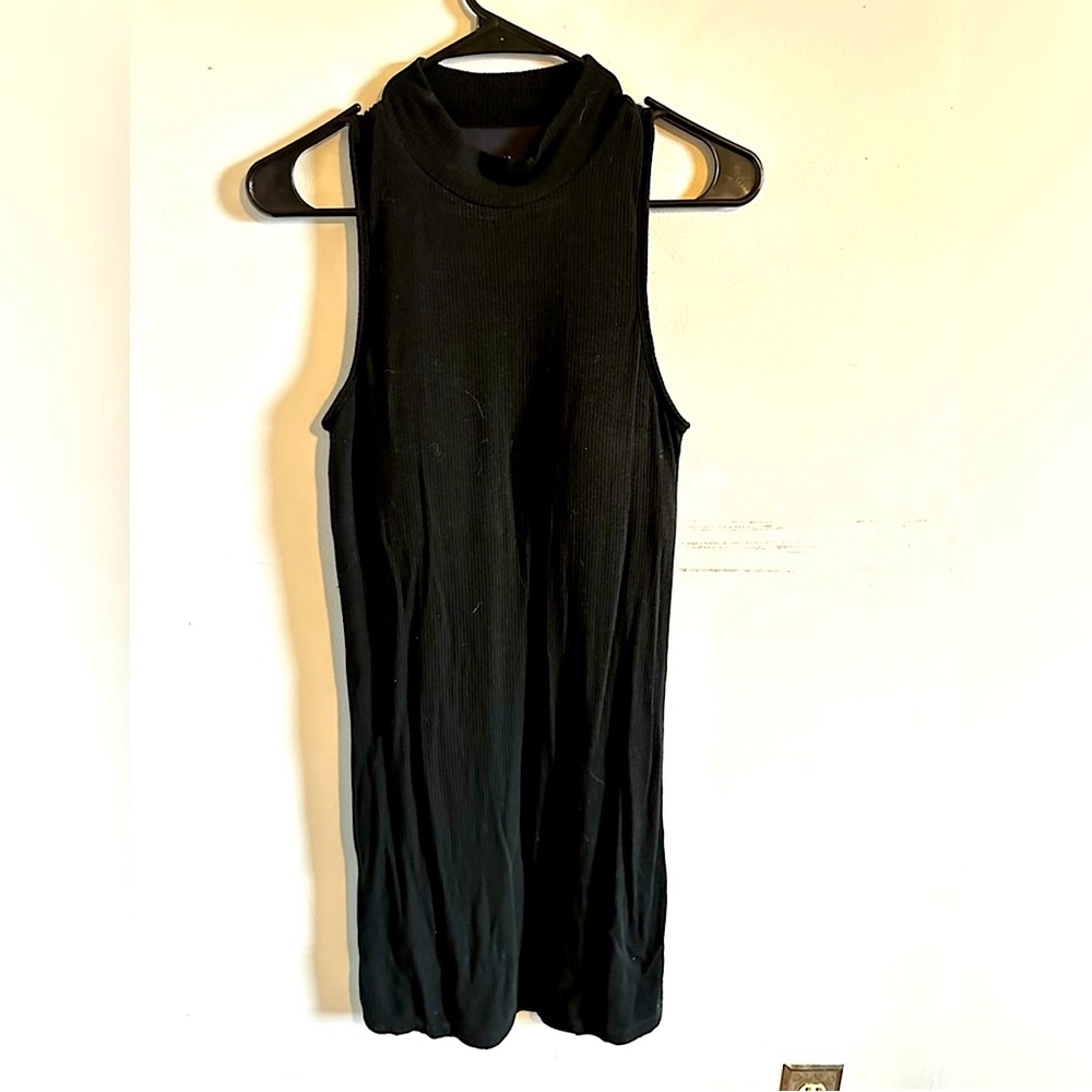 Klassy Network Ribbed Mock Neck Dress